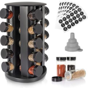 Black Countertop Rotating Spice Rack